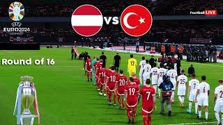 Austria Vs Turkiye - UEFA Euro 2024 - Round of 16  Full Match All Goals  PES Realistic Gameplay