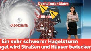 wetter Ein großer Atlantiksturm kommt mit riesigen Hagelkörnern und Sturzbächen auf uns zu