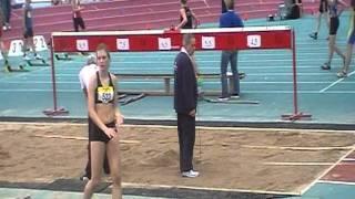 21.01.2012 Frankfurt HM U20 Dreisprung Malin Britzke 1.Platz 1129m Januar 2012