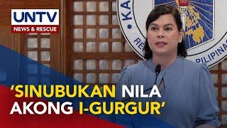 VP Sara Duterte tila may pasaring kaugnay ng sugat sa kanyang leeg