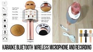Karaoke Bluetooth  wireless microphone and record