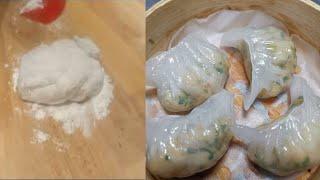 how to make dimsum dough restaurant style dumpling skin important flour #cheffood