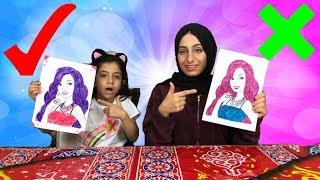 تحدي التلوين ب3 ألوان بس لونت باربي و ميكي ماوس   3 Marker Challenge