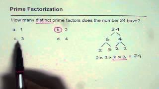 01 Distinct Prime Factors for 24