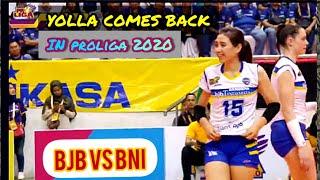 Yolla comes back .... BANDUNG BJB Vs JAKARTA BNI _ PROLIGA 2020 putri