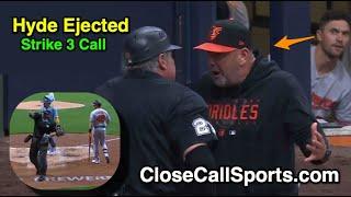 E93 - Brandon Hyde Ejected After Hunter Wendelstedts Knee-High Strike 3 Call in Milwaukee