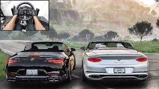 Mercedes-AMG SL 63 & Bentley Continental GT CONVOY  Forza Horizon 5  Steering Wheel Gameplay