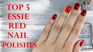 FAVORITE ESSIE RED NAIL POLISHES  Swatches on Natural Nails  Perfect Nails at Home