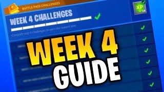 Fortnite WEEK 4 CHALLENGES GUIDE Fortnite Battle Royale SEASON 4