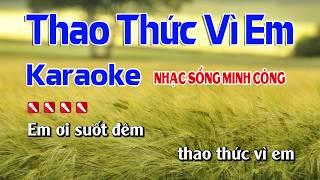 Thao Thức Vì Em Karaoke Nhạc Sống Hay Nhất  Dễ Hát Nhất  Tone Nam