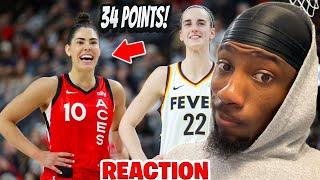 KELSEY PLUM WENT OFF dMillionaire REACTION to Las Vegas Aces vs. Indiana Fever Highlights