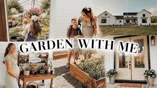 GARDEN WITH ME  planting our cut flower garden and spring landscaping projects