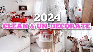 2024 CLEAN & UN-DECORATE WITH ME  NEW YEAR CLEANING MOTIVATION