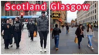 Glasgow Scotland 󠁧󠁢󠁳󠁣󠁴󠁿 City Centre Walkthrough March 2023  4K