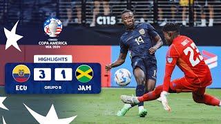 ECUADOR 3-1 JAMAICA  HIGHLIGHTS  CONMEBOL COPA AMÉRICA USA 2024™