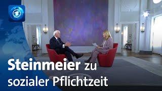 ARD-Themenwoche Bundespräsident Steinmeier wirbt für soziale Pflichtzeit