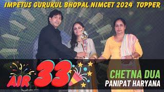 NIMCET 2024 Topper CHETNA DUA AIR - 33th  Meet NIMCET 2024 Topper of Impetus Gurukul