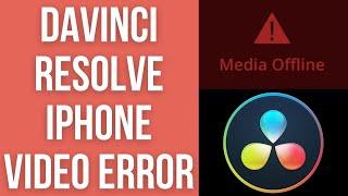 Davinci Resolve Media Offline Error iPhone HEVC Video FREE Fix - Handbrake Convert H.264