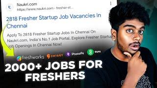 How FRESHERS can get a Job in any STARTUP in 2024   How to find startup companies tamil