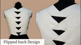 DIY Triangle Back Design Tutorial  Flipped Back  Pattern Making & Stitching