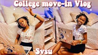 COLLEGE VLOG  MOVE IN DAY + EMPTY DORM ROOM  TOUR  AT SVSU