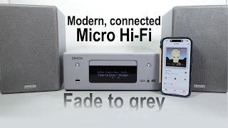 Modern connected Micro Hi Fi  Fade to grey - DENON CEOL-N11