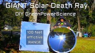 Solar Death Ray 10000 suns 48 DIY Giant Archimedes Parabolic Mirror Reflector