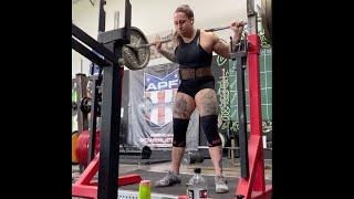 Strong Woman Working On Her Squats