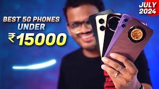 TOP 5 Best 5G Phones Under 15000 in JULY 2024 l Best Mobile Under 15000