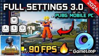 Best All Settings of FKLzz in PUBG MOBILE 3.0 PC Emulator Gameloop 90FPS 2024