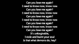 John Newman-Love Me Again lyrics on screen