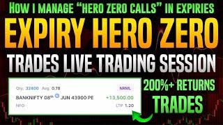 How i manage “Hero zero calls”  Expiry live trading sessions- By TradeLikeBerlin