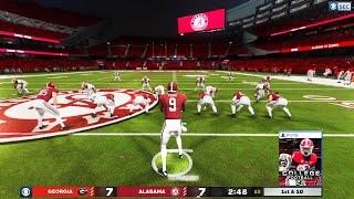 The NEW NCAA 24 Will look like this Alabama vs Georgia New College Football Game MOD Gameplay