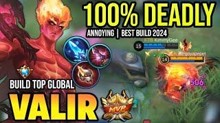 VALIR BEST BUILD 2024  BUILD TOP GLOBAL VALIR GAMEPLAY  MOBILE LEGENDS