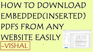 CARA MENGUNDUH PDF TERSEMBUNYI DARI SITUS WEB MANAPUN DENGAN MUDAH  VISHAL