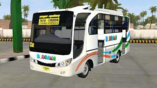 Livery BUSSID PO. Budiman Tasik Cirebon mod Minibus Mitsubishi Canter Adil Bumel Mods