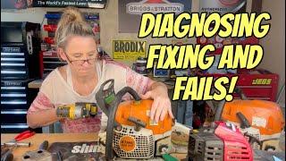 A Typical Day At My Small Engine Repair Shop Diagnosing Fixing and Fails Episode