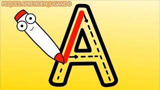 Aprende a escribir las letras del abecedario de la A a la Z  Video para niños  PequesAprendenJugando