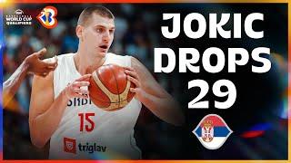 Nikola JOKICs  Full Highlights  29 POINTS  #FIBAWC 2023 Qualifiers