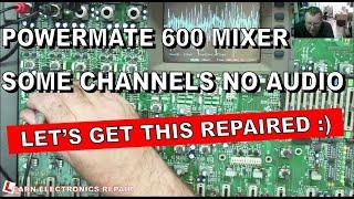 Dynacord Powermate 600 Powered Mixer two channels not working. Can we fix it? Mixer Repair