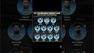 Icc championship trophy 2025 idol playing 11 for team India #viralvideo #trendingshorts #shortvideo