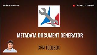 Metadata Document Generator - XRM Toolbox