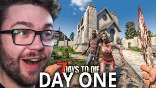 SURVIVING MY FIRST DAY in the NEW 1.0 UPDATE  7 Days to Die 1.0