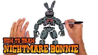 How to Draw Nightmare Bonnie  Five Nights at Freddys