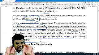 RBI MASTER DIRECTION ON IMPORT OF GOODS AND SERVICES