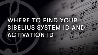 Where to Find your Sibelius System ID and Activation ID?