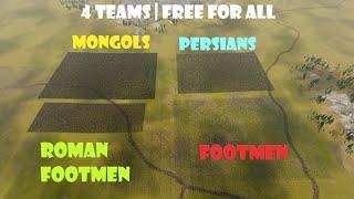 Romans vs Persians vs Footmen vs Mongols  Free For All  Ultimate Epic Battle Simulator 2