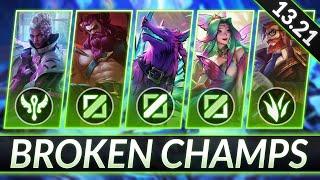 3 BROKEN Champions for EVERY ROLE RIGHT NOW - CHAMPS to MAIN for FREE LP - LoL Guide Patch 13.21