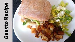 Chicken Ciabatta Sandwich With Garlic Mayo  Gousto Recipe
