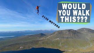 Worlds Hardest World Record - Full Documentary of Lapporten Sweden 2.1km Long Highline